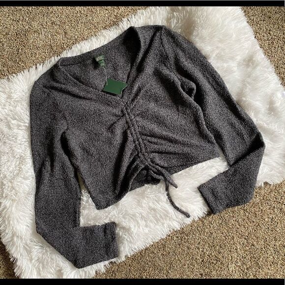 Wild Fable Gray Long Sleeve Top Size Large NEW with Tags - Picture 1 of 5